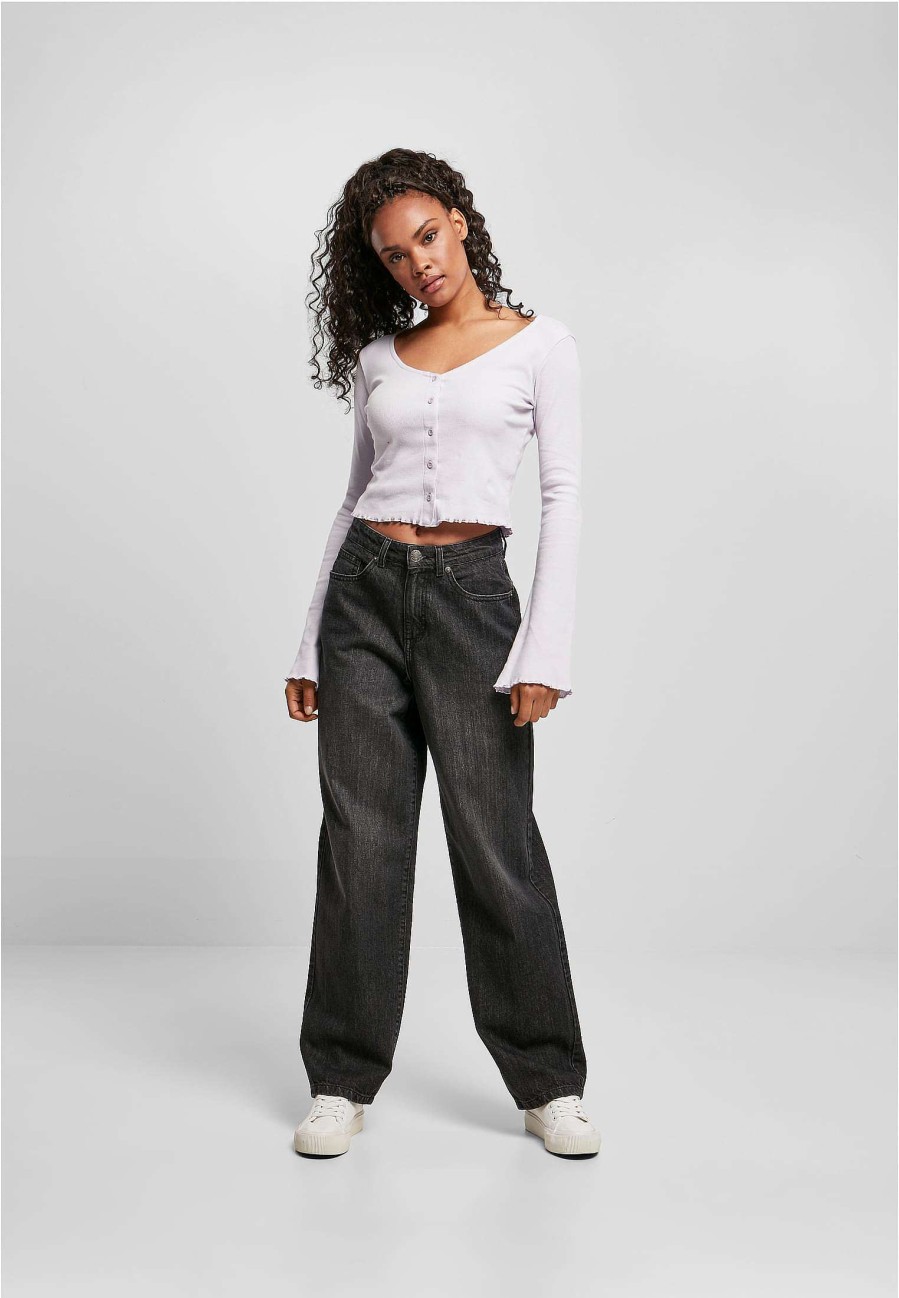 Urban Classics Ladies High Waist 90´S Wide Leg Denim Pants | Jeans