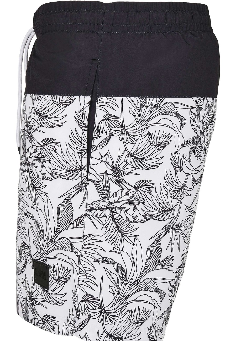 Urban Classics Low Block Pattern Swim Shorts | Swimwear