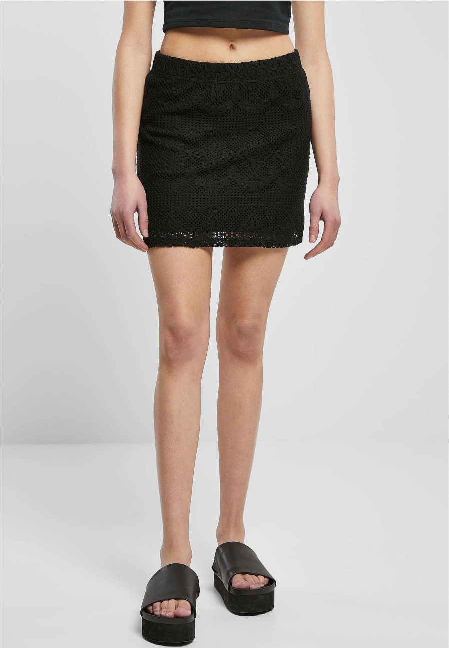 Urban Classics Ladies Crochet Lace Mini Skirt | Skirts