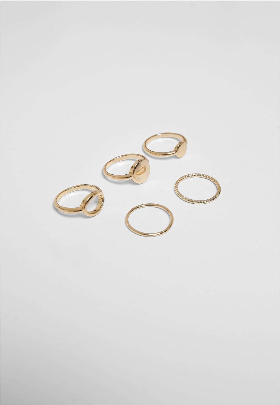 Urban Classics Basic Stacking Ring 5-Pack | Jewellery