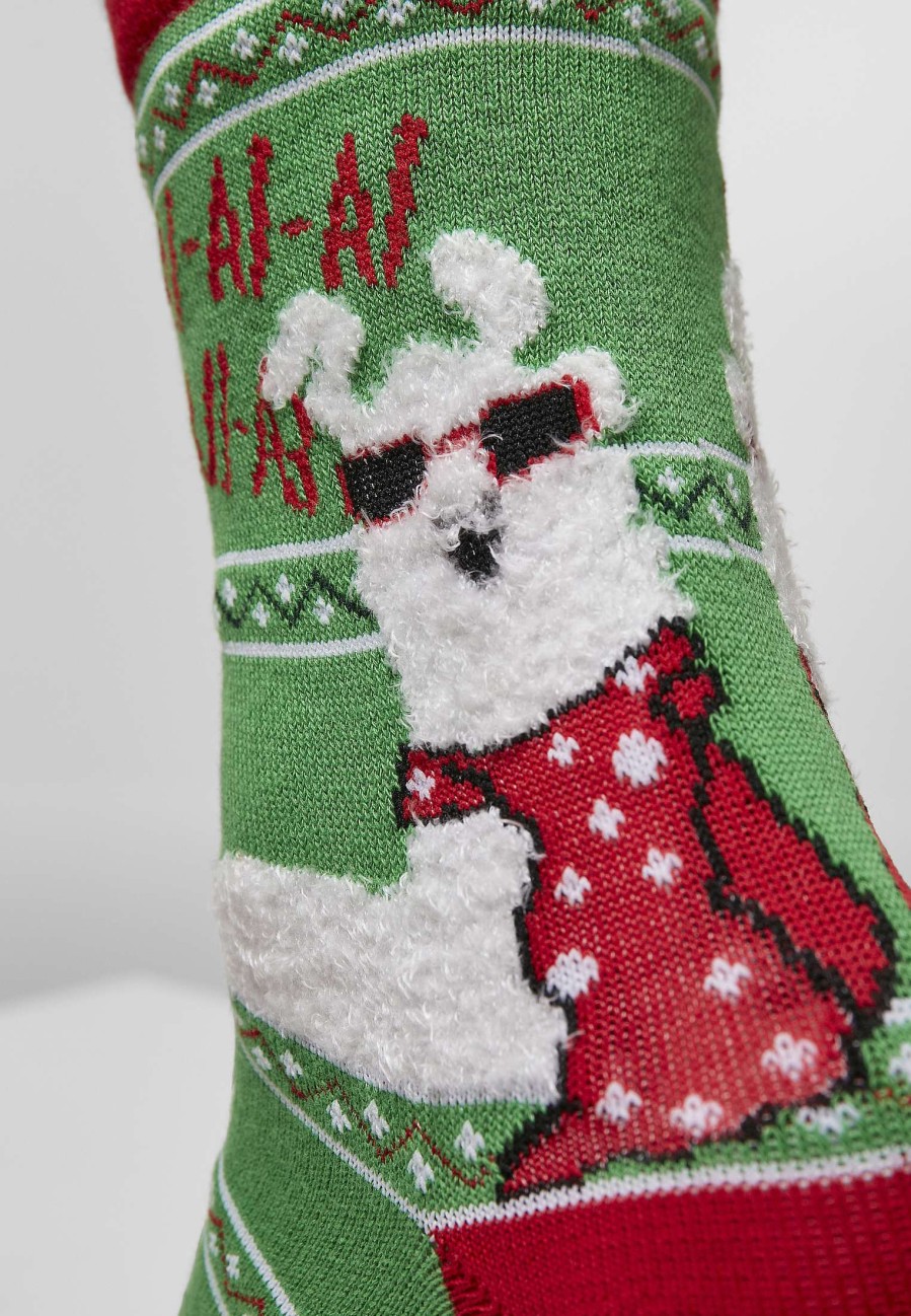 Urban Classics Christmas Lama Socks 3-Pack | Socks