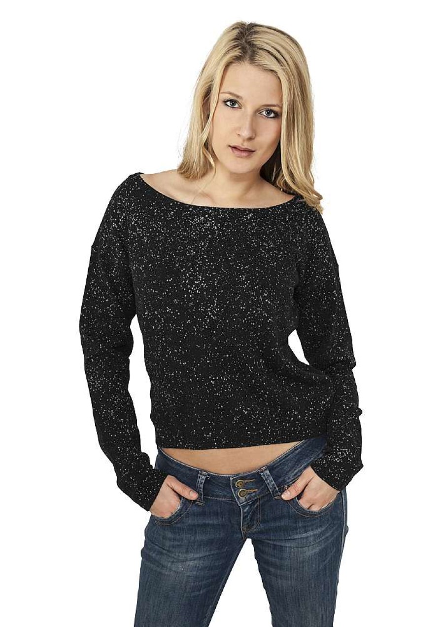 Urban Classics Ladies Knitted Splatter Crewneck | Knitwear