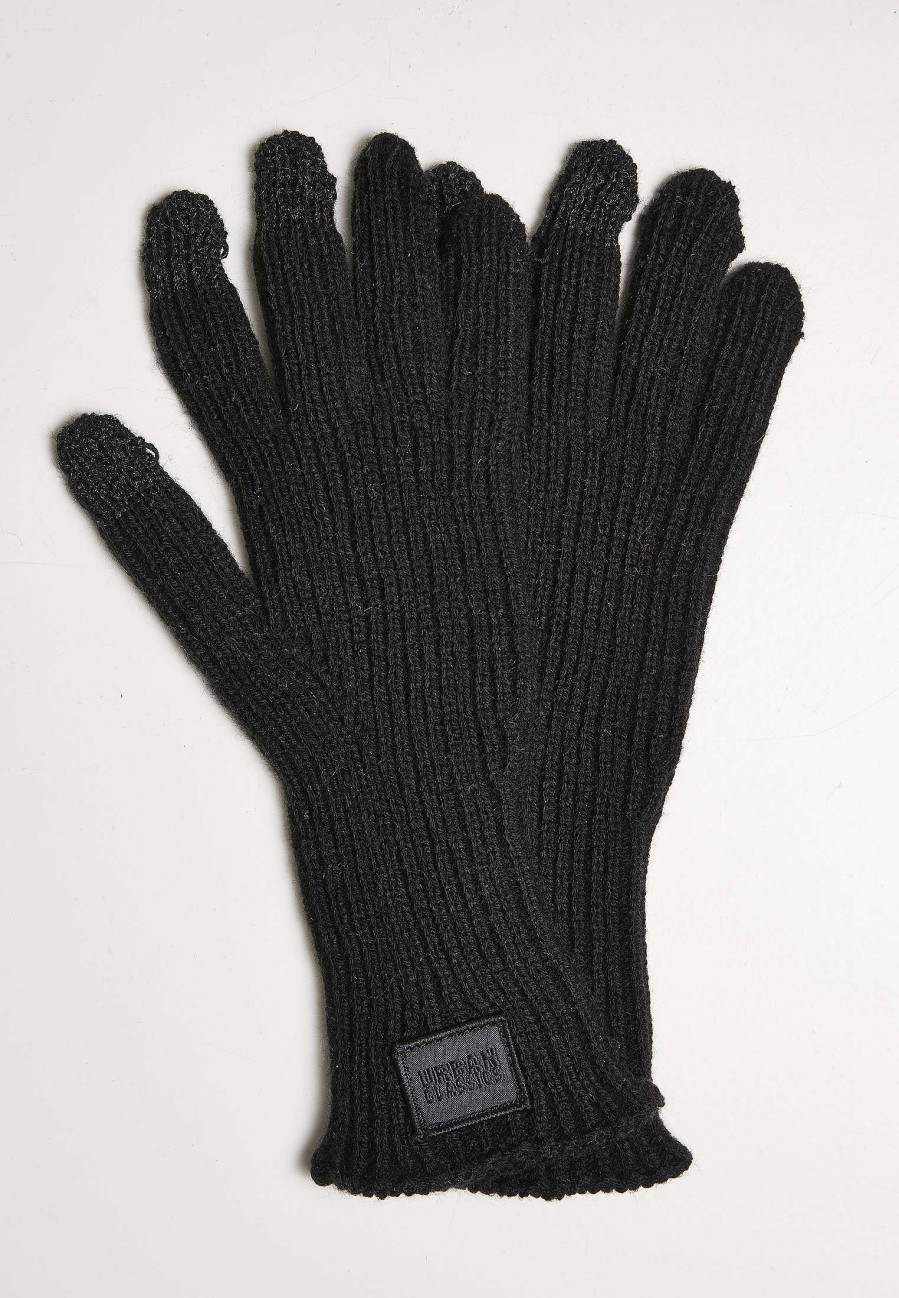 Urban Classics Knitted Wool Mix Smart Gloves | Gloves