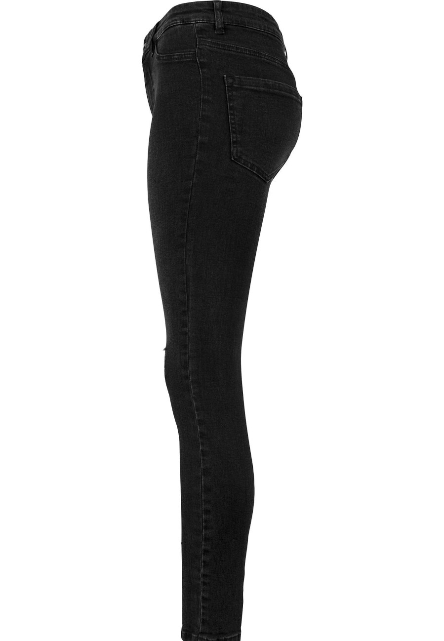 Urban Classics Ladies High Waist Skinny Denim Pants | Jeans