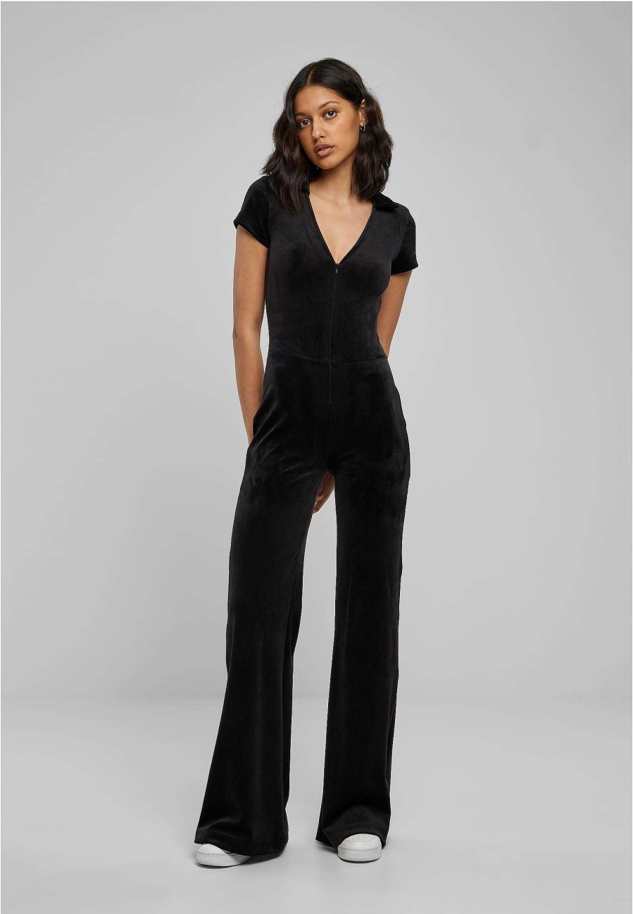 Urban Classics Ladies Velvet Jumpsuit | Suits