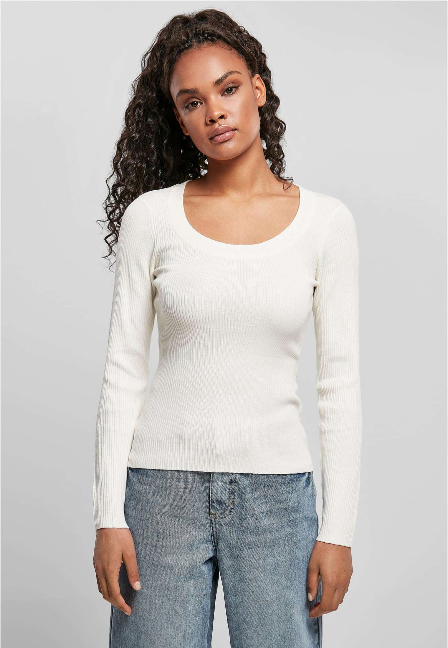 Urban Classics Ladies Wide Neckline Sweater | Knitwear