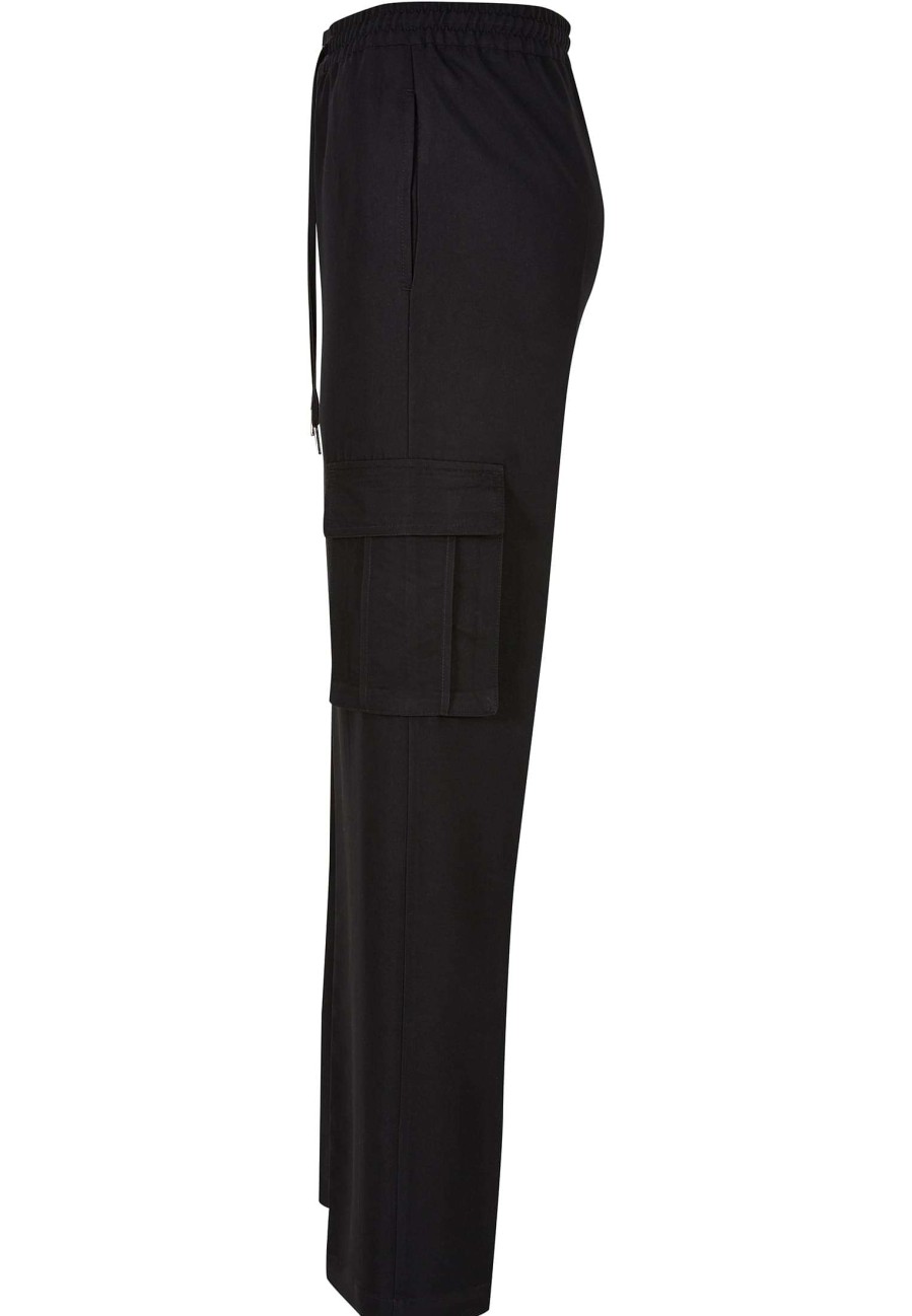 Urban Classics Ladies Vicose Straight Leg Cargo Pants | Pants