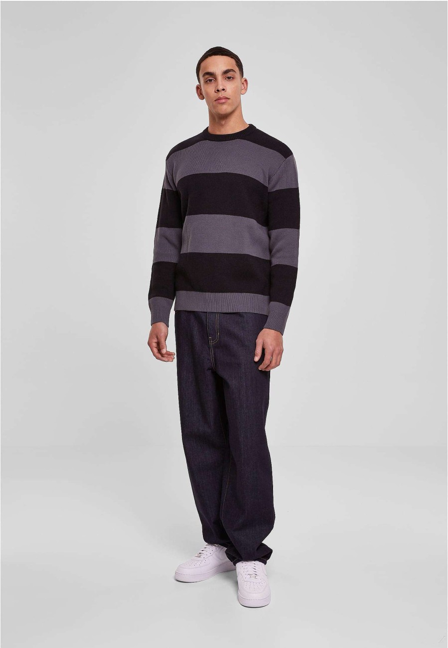 Urban Classics Heavy Oversized Striped Sweatshirt | Knitwear