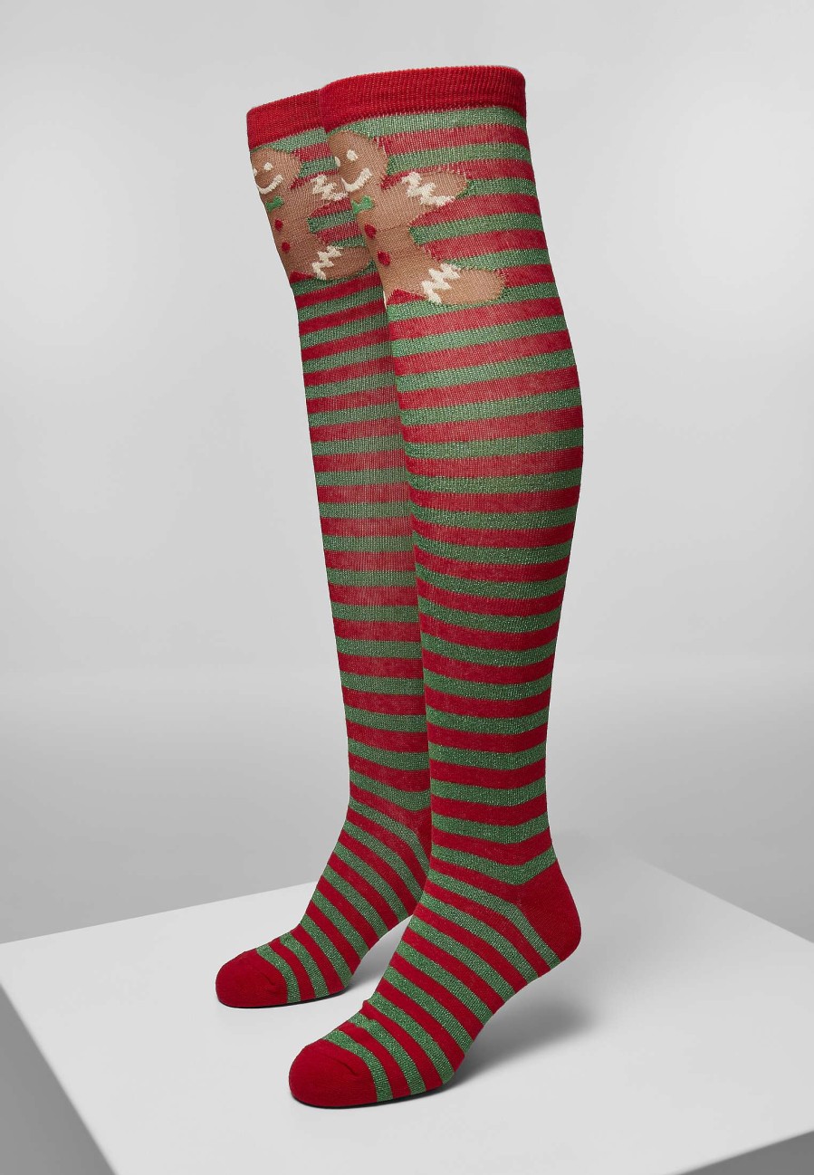 Urban Classics Christmas Overknees Socks | Socks