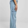 Urban Classics Ladies High Waist Straight Denim Cargo Pants | Pants