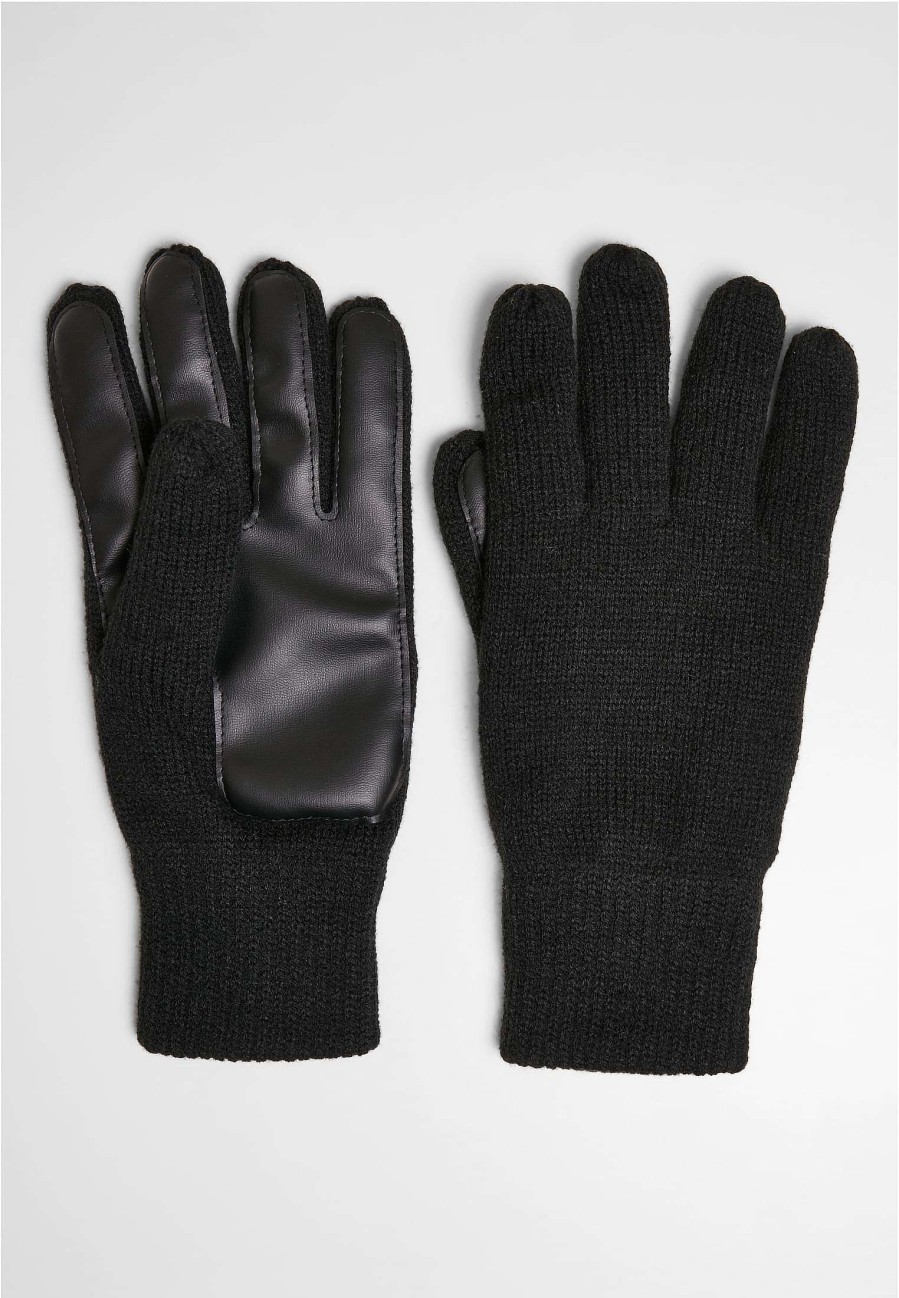 Urban Classics Synthetic Leather Knit Gloves | Gloves