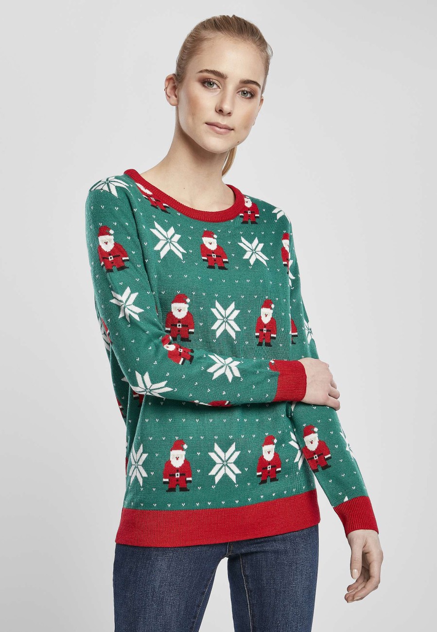 Urban Classics Ladies Santa Christmas Sweater | Knitwear