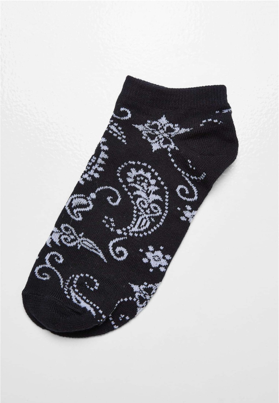 Urban Classics Bandana Pattern No Show Socks 5-Pack | Socks