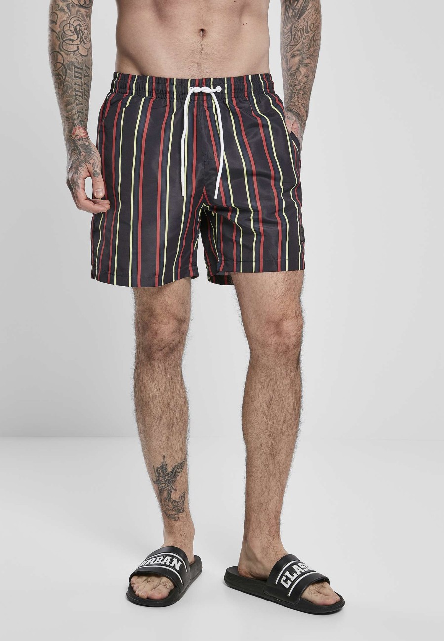 Urban Classics Stripe Swim Shorts | Swimwear