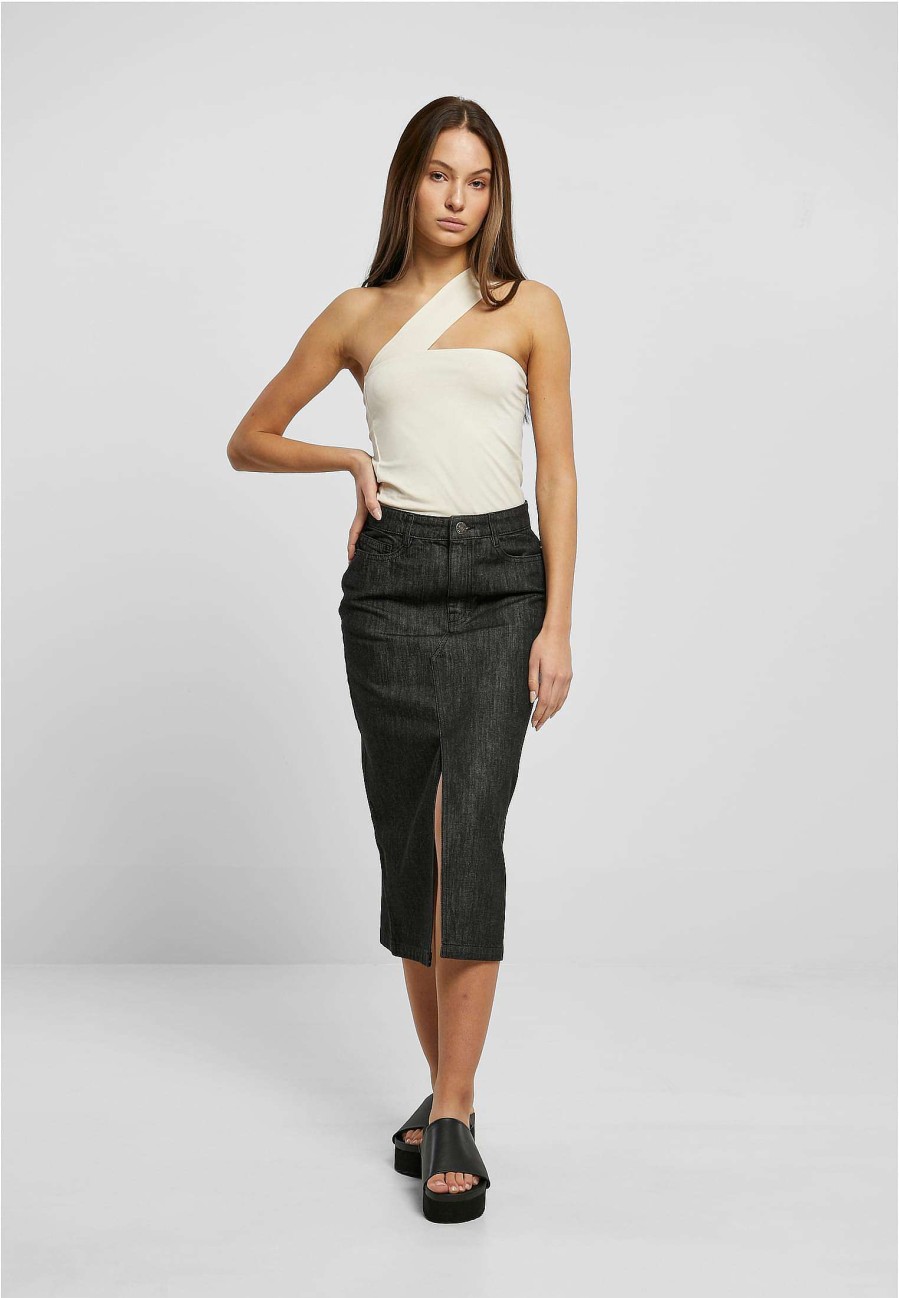 Urban Classics Ladies Midi Denim Skirt | Skirts