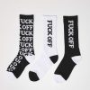 Mister Tee Fuck Off Allover 3-Pack | Socks