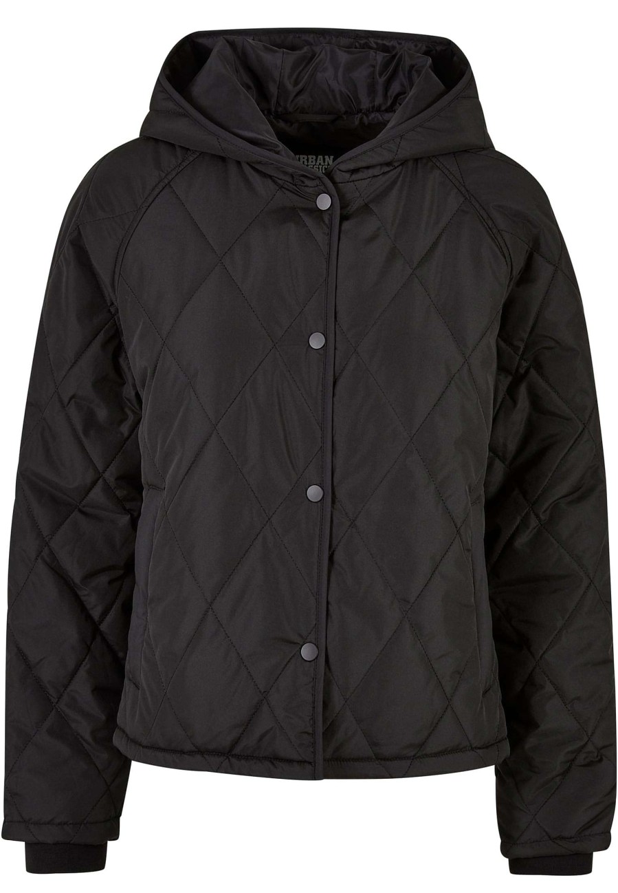 Urban Classics Ladies Oversized Diamond Quilted Hooded Jacket | Jackets