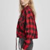 Urban Classics Ladies Short Oversized Check Shirt | Shirts