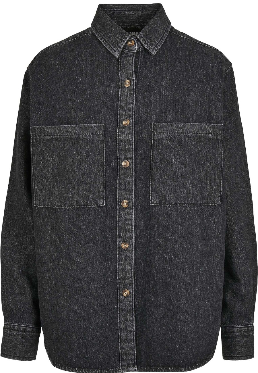 Urban Classics Ladies Denim Oversized Shirt | Blouses