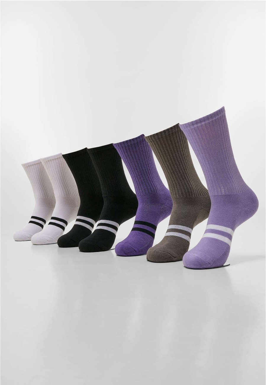 Urban Classics Double Stripes Socks 7-Pack | Socks