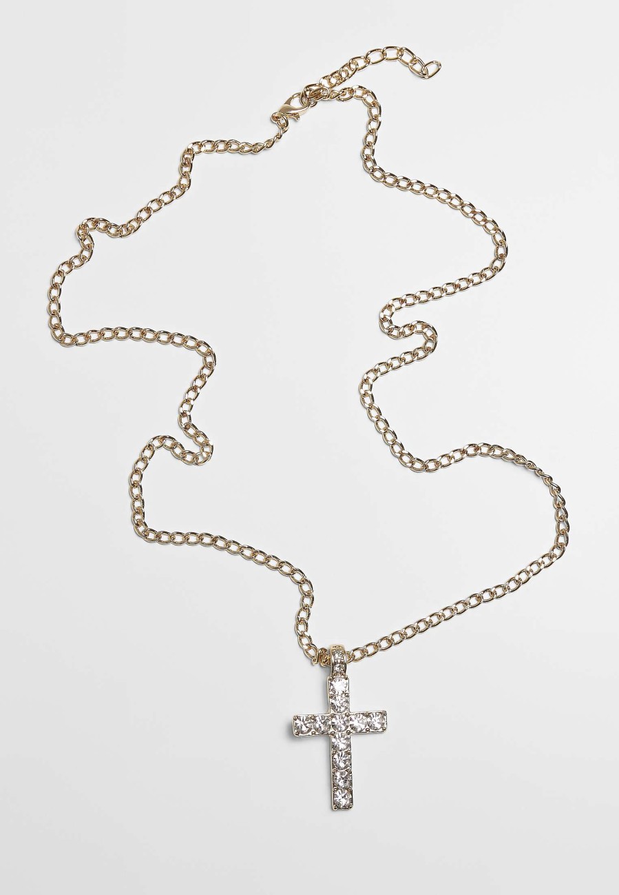 Urban Classics Diamond Cross Necklace | Jewellery